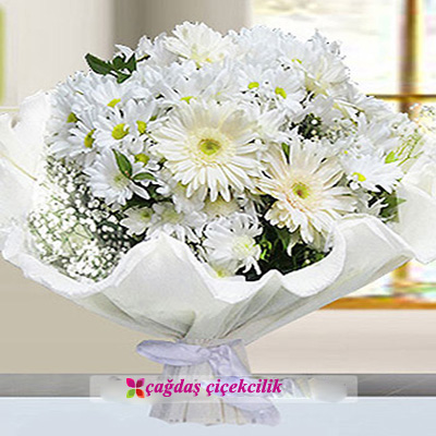 BEYAZ GERBERA BUKET